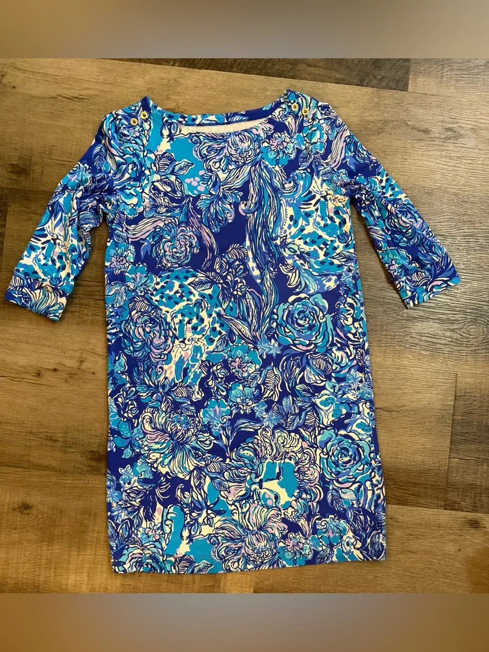 Lilly Pulitzer Sophie Girls Dress Royal Purple Cat Call Size XL 12/14